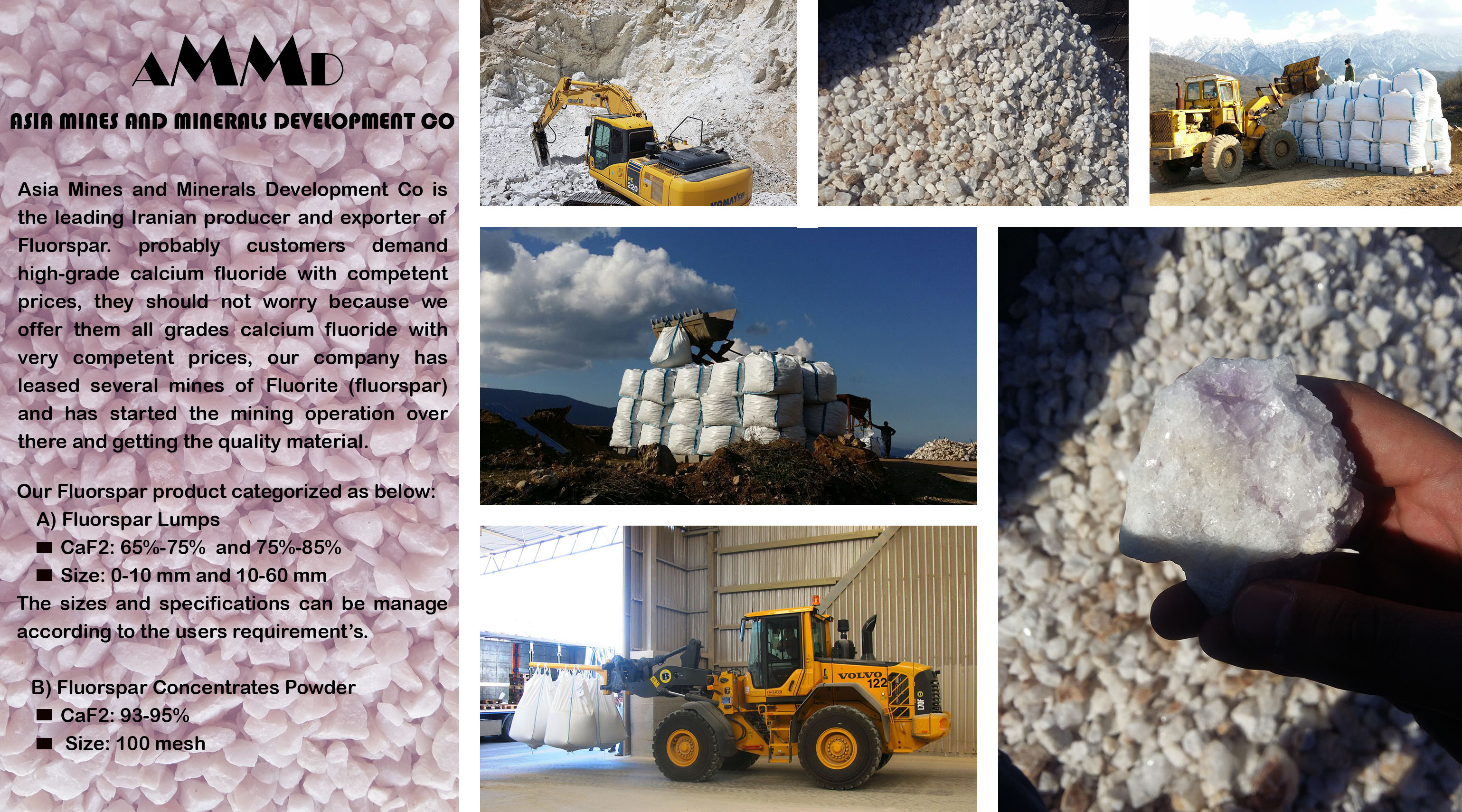 CaF2 75-85% Cevher Mineralleri Fluorspar Yumru kalsiyum florür