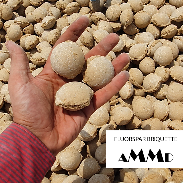 FLUORSPAR BRIQUETTE fluorite ball iran producer